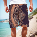 Bohemian Moon And Sun Print Men's Cargo Shorts