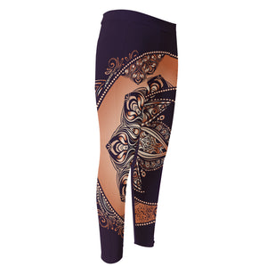 Bohemian Moon And Sun Print Men's Compression Pants