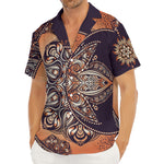 Bohemian Moon And Sun Print Men's Deep V-Neck Shirt