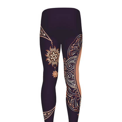 Bohemian Moon And Sun Print Men's leggings