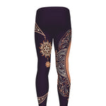 Bohemian Moon And Sun Print Men's leggings