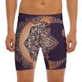 Bohemian Moon And Sun Print Men's Long Boxer Briefs