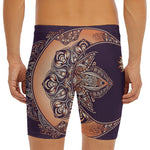 Bohemian Moon And Sun Print Men's Long Boxer Briefs
