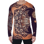 Bohemian Moon And Sun Print Men's Long Sleeve T-Shirt