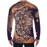 Bohemian Moon And Sun Print Men's Long Sleeve T-Shirt