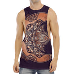 Bohemian Moon And Sun Print Men's Muscle Tank Top