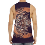 Bohemian Moon And Sun Print Men's Muscle Tank Top