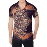 Bohemian Moon And Sun Print Men's Shirt