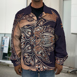Bohemian Moon And Sun Print Men's Shirt Jacket