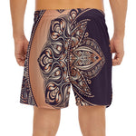 Bohemian Moon And Sun Print Men's Split Running Shorts