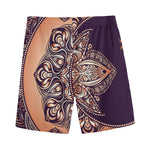 Bohemian Moon And Sun Print Men's Sports Shorts