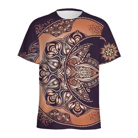 Bohemian Moon And Sun Print Men's Sports T-Shirt