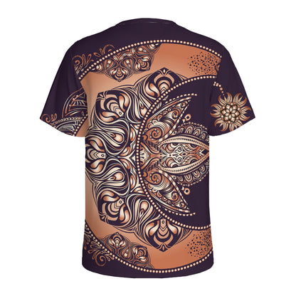 Bohemian Moon And Sun Print Men's Sports T-Shirt