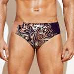 Bohemian Moon And Sun Print Men's Swim Briefs