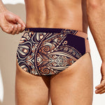 Bohemian Moon And Sun Print Men's Swim Briefs