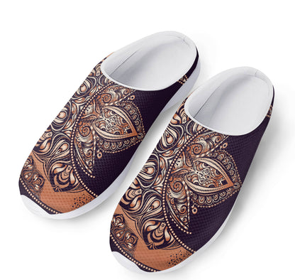Bohemian Moon And Sun Print Mesh Casual Shoes