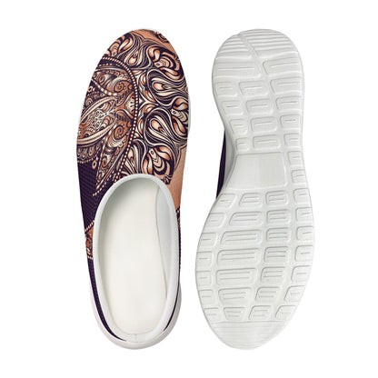 Bohemian Moon And Sun Print Mesh Casual Shoes