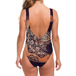 Bohemian Moon And Sun Print One Piece Swimsuit