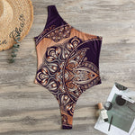 Bohemian Moon And Sun Print One Shoulder Bodysuit
