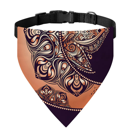 Bohemian Moon And Sun Print Over The Collar Dog Bandana