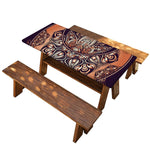 Bohemian Moon And Sun Print Picnic Table Cover