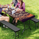 Bohemian Moon And Sun Print Picnic Table Cover