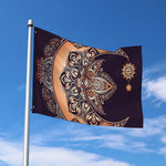 Bohemian Moon And Sun Print Polyester Flag