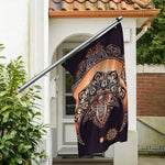 Bohemian Moon And Sun Print Polyester Flag