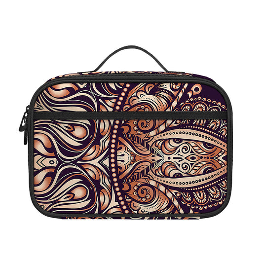 Bohemian Moon And Sun Print Portable Lunch Bag