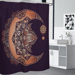 Bohemian Moon And Sun Print Premium Shower Curtain