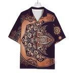 Bohemian Moon And Sun Print Rayon Hawaiian Shirt