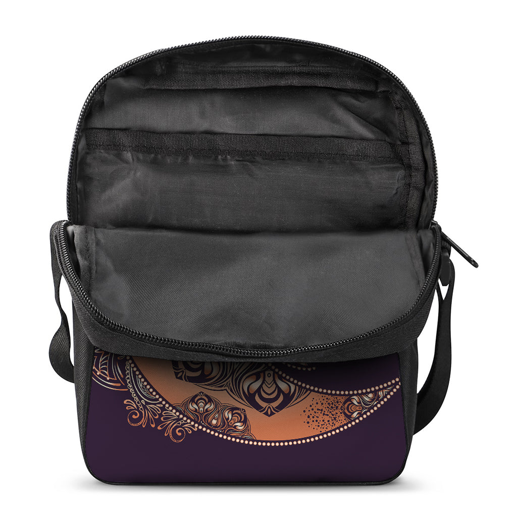 Bohemian Moon And Sun Print Rectangular Crossbody Bag