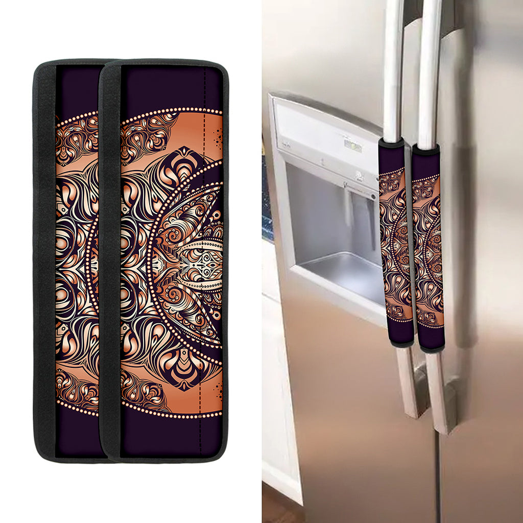 Bohemian Moon And Sun Print Refrigerator Handle Covers