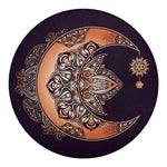 Bohemian Moon And Sun Print Round Blanket