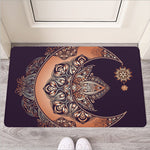 Bohemian Moon And Sun Print Rubber Doormat