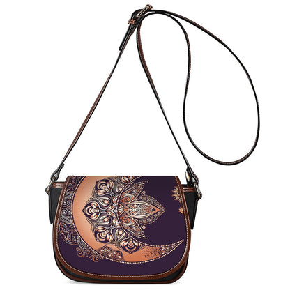 Bohemian Moon And Sun Print Saddle Bag
