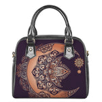 Bohemian Moon And Sun Print Shoulder Handbag