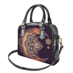 Bohemian Moon And Sun Print Shoulder Handbag