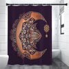 Bohemian Moon And Sun Print Shower Curtain