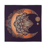 Bohemian Moon And Sun Print Silk Bandana