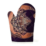 Bohemian Moon And Sun Print Single Oven Mitt