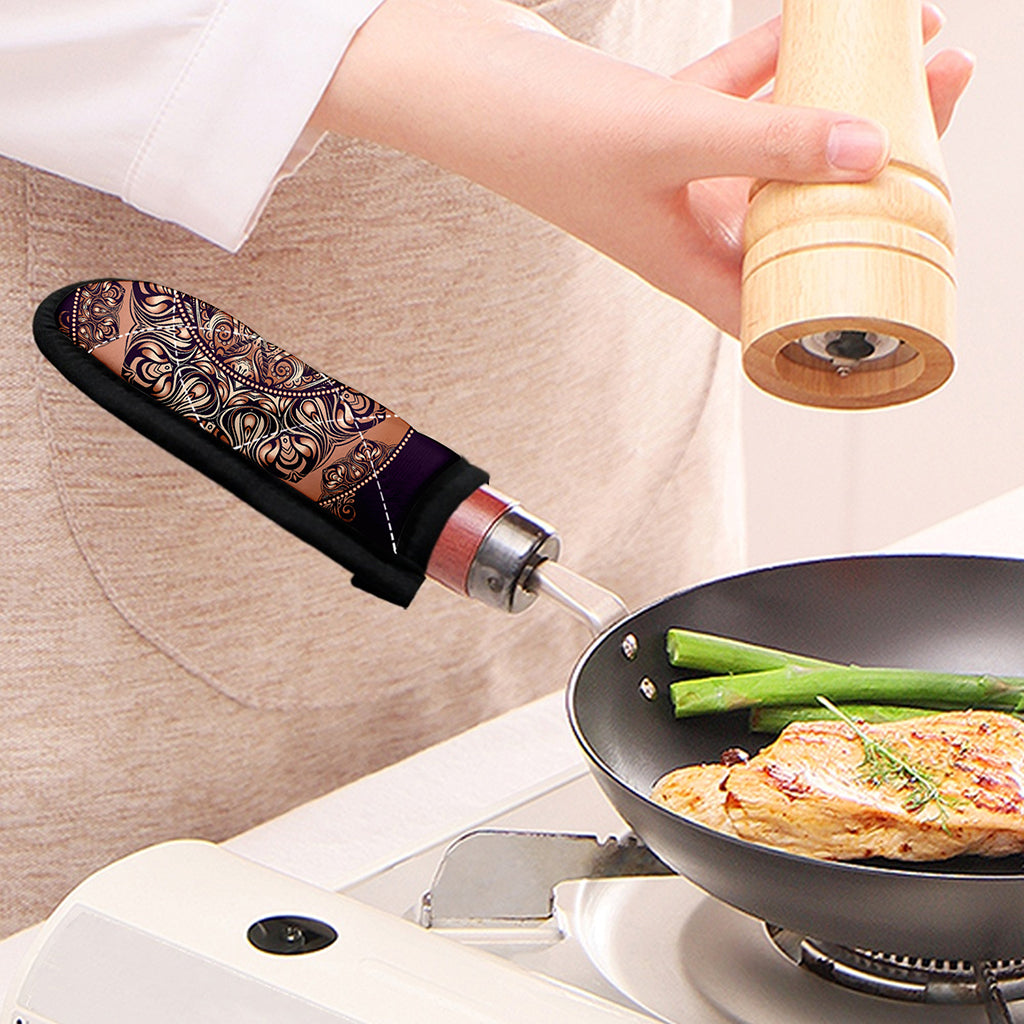 Bohemian Moon And Sun Print Skillet Handle Cover