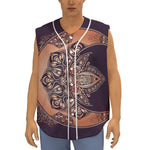 Bohemian Moon And Sun Print Sleeveless Baseball Jersey