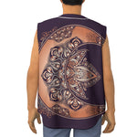 Bohemian Moon And Sun Print Sleeveless Baseball Jersey
