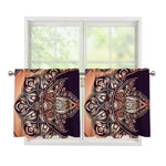 Bohemian Moon And Sun Print Tier Curtains