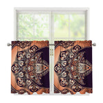 Bohemian Moon And Sun Print Tier Curtains