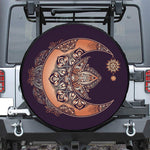 Bohemian Moon And Sun Print Tire Cover