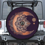 Bohemian Moon And Sun Print Tire Cover With Camera Hole