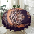 Bohemian Moon And Sun Print Waterproof Round Tablecloth