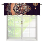 Bohemian Moon And Sun Print Window Valance